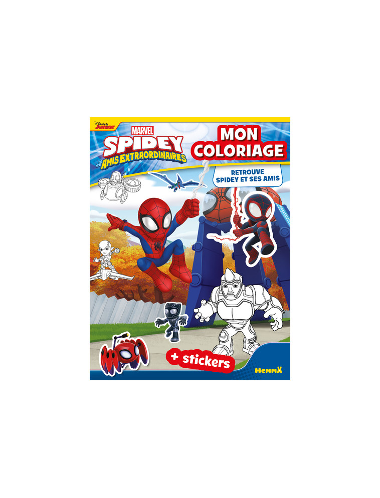 Marvel Spidey et ses amis extraordinaires - Mon coloriage - Retrouve Spidey et ses amis - + stickers - Collectif Collectif,  Collectif - HEMMA