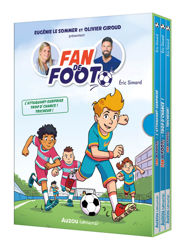 COFFRET BIBLIOTHÈQUE 1 - FAN DE FOOT - TOMES 1 À 3 - Éric Simard, Karim Friha - AUZOU