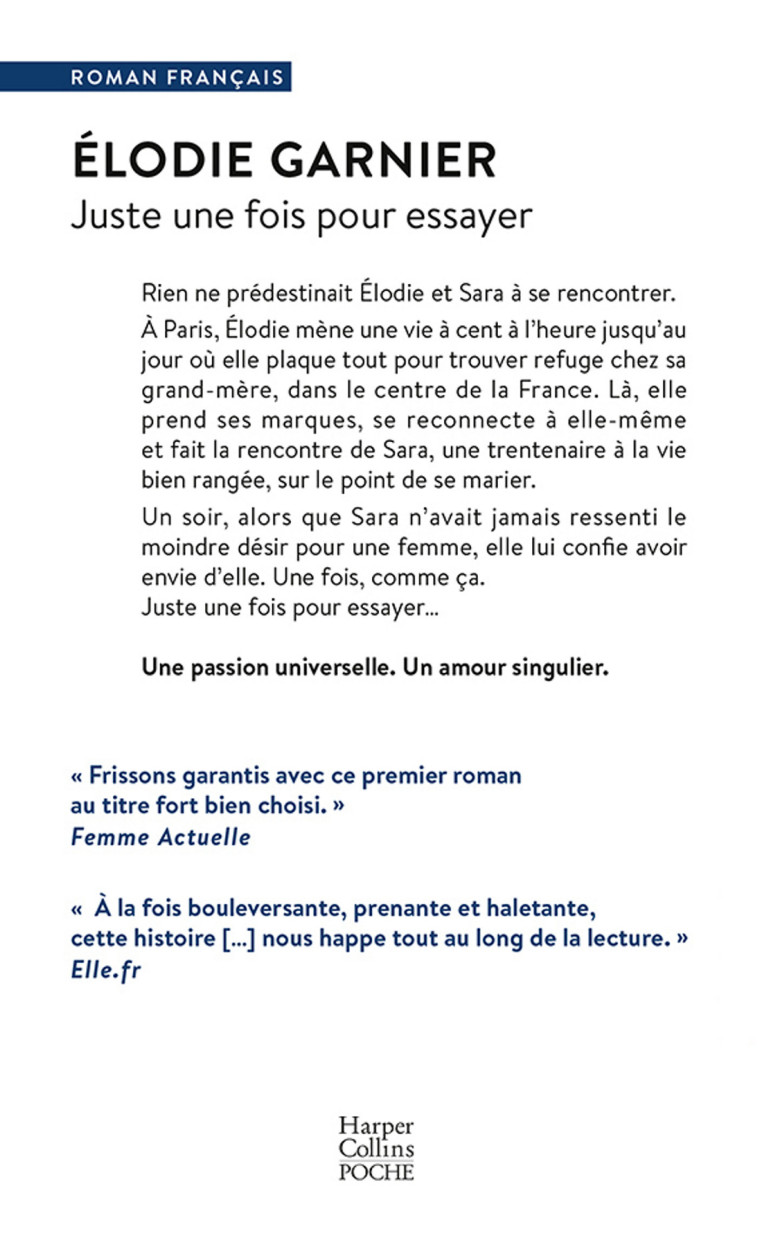 Juste une fois pour essayer - Elodie Garnier - HARPERCOLLINS