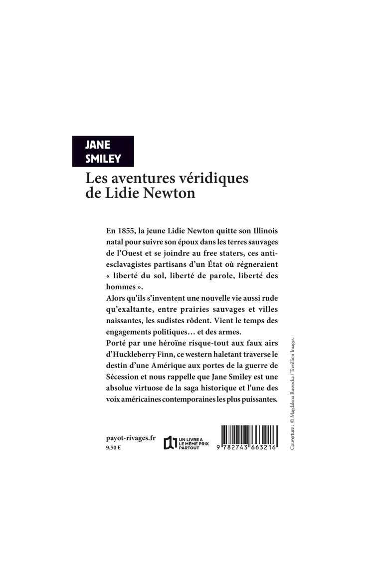 Les Aventures véridiques de Lidie Newton - Jane Smiley, Francoise Adelstain - RIVAGES