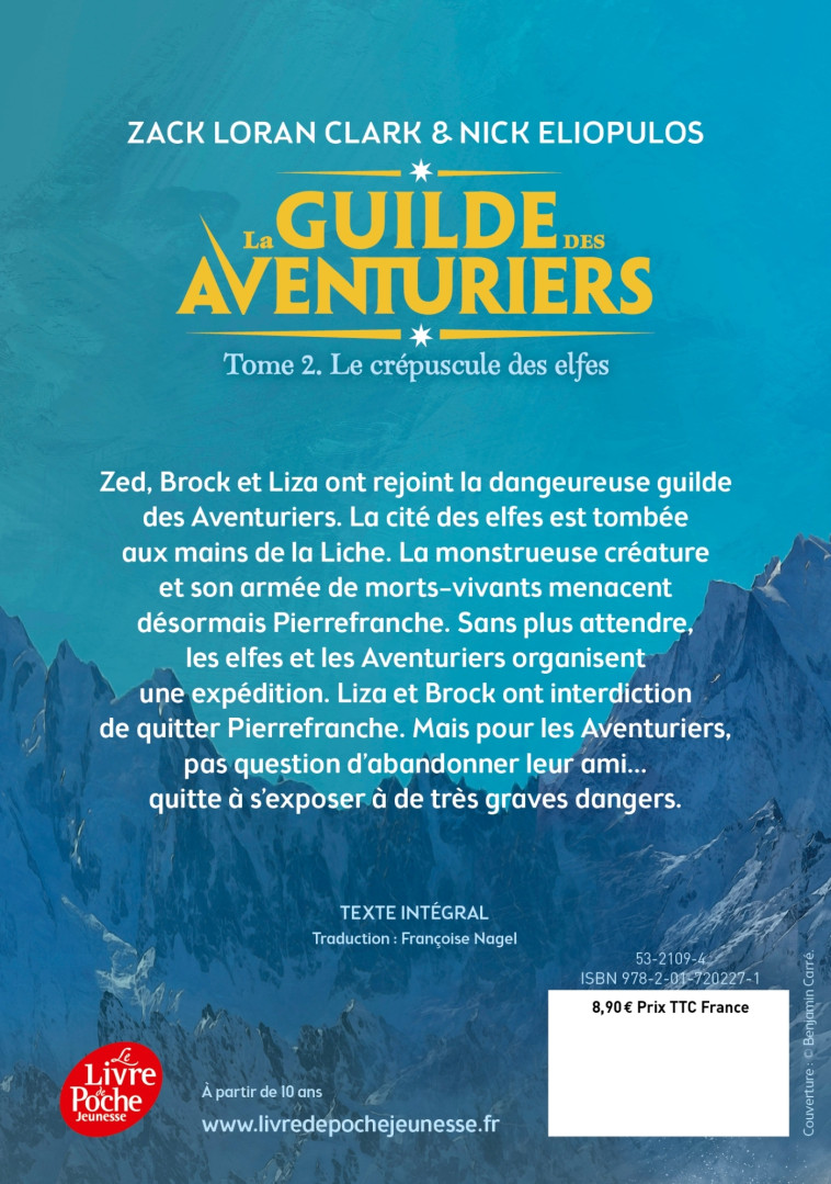 La Guilde des Aventuriers - Tome 2 - Nick Eliopulos, Zack Loran Clark, Françoise Nagel - POCHE JEUNESSE