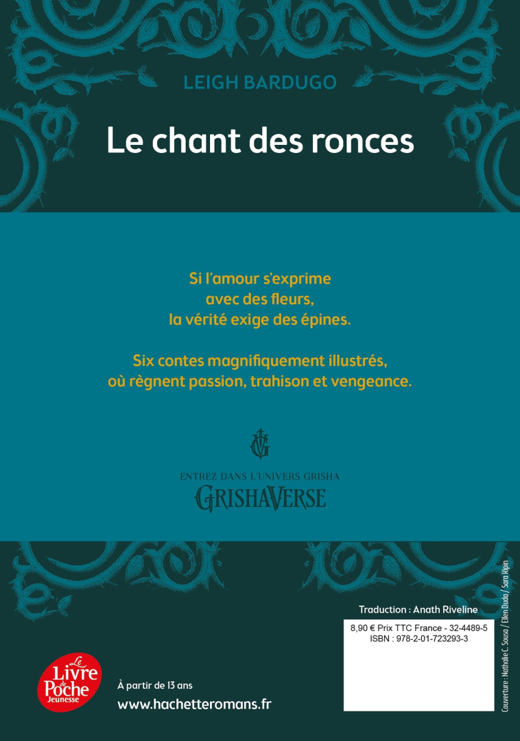 Le chant des ronces - Anath Riveline, Sara KIPIN, Leigh Bardugo - POCHE JEUNESSE