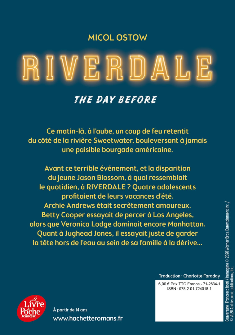 Riverdale - Tome 1  (Prequel officiel de la série Netflix) - Micol Ostow, Charlotte Faraday - POCHE JEUNESSE