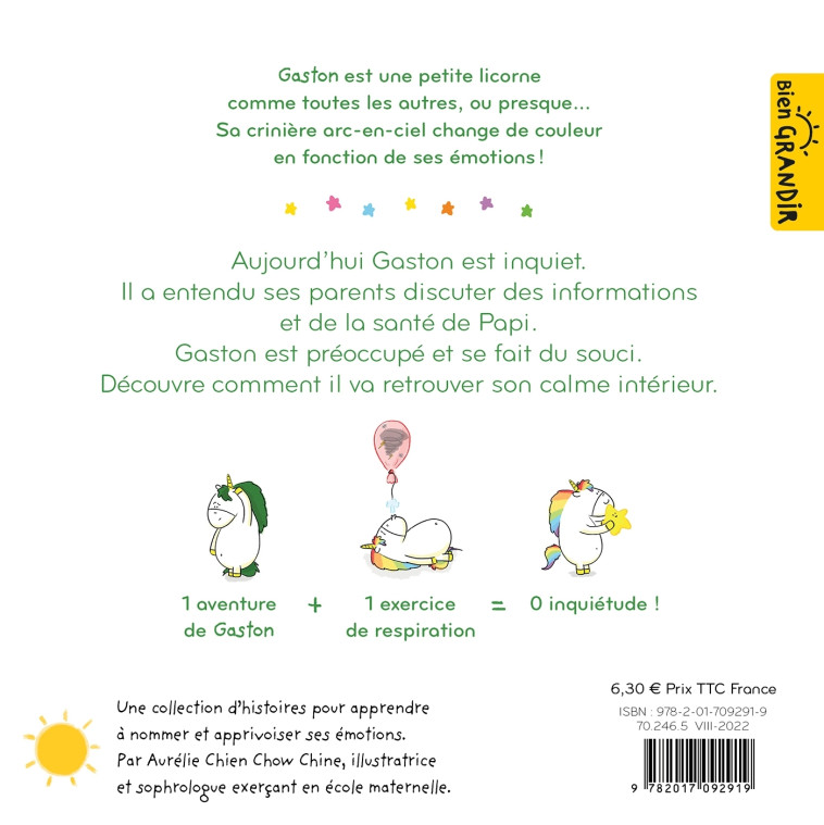 Les émotions de Gaston - Je suis inquiet - Aurélie Chien Chow Chine - HACHETTE ENFANT