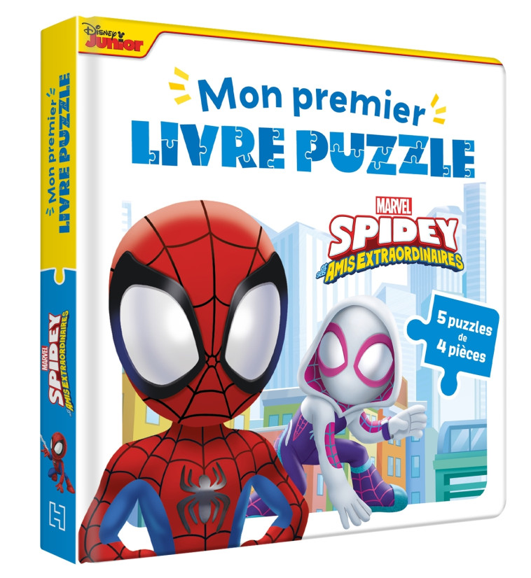 SPIDEY ET SES AMIS EXTRAORDINAIRES - Mon Premier Livre Puzzle - 5 puzzles 4 pièces - MARVEL - XXX - DISNEY HACHETTE