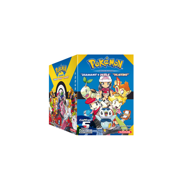 COFFRET Pokémon Diamant Perle / Platine - tomes 1 à 5 + Guide Pokémon - Hidenori Kusaka, Satoshi Yamamoto, Fabien Vautrin - KUROKAWA