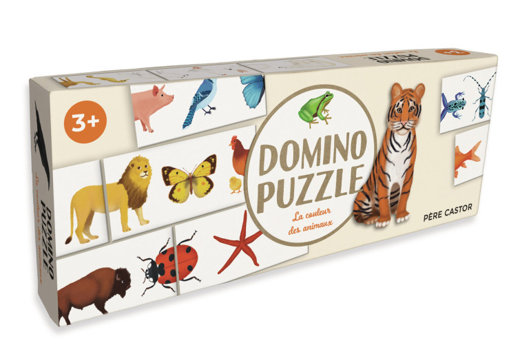 Domino Puzzle - La couleur des animaux - Adeline Ruel - PERE CASTOR