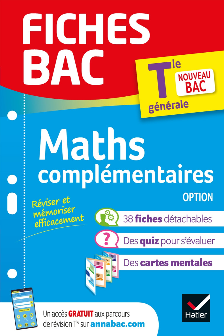 Fiches bac - Maths complémentaires Tle (option) - Bac 2025 -   - HATIER