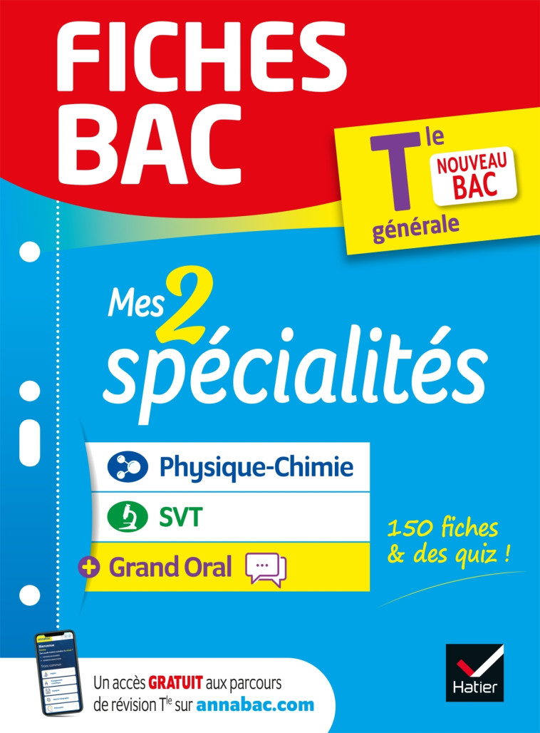 Fiches bac - Mes 2 spécialités Tle générale : Physique-chimie, SVT & Grand Oral - Bac 2025 -   - HATIER