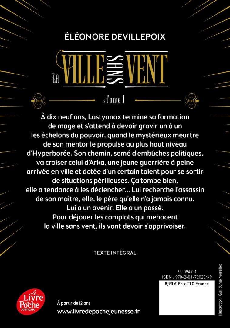 La ville sans vent - Livre 1 - Éléonore Devillepoix - POCHE JEUNESSE