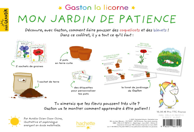 Gaston - Coffret "Mon jardin de patience" - Aurélie Chien Chow Chine - HACHETTE ENFANT