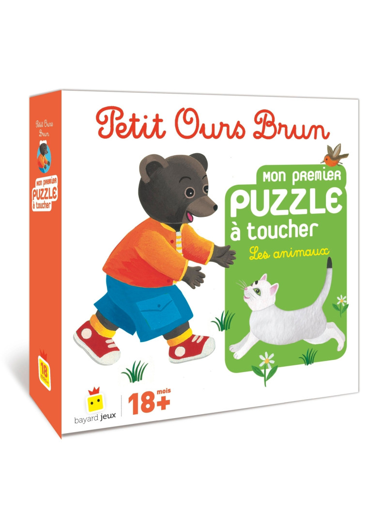 Jeu Petit Ours Brun - Mon premier puzzle à toucher Les animaux - Danièle Bour - BAYARD JEUNESSE