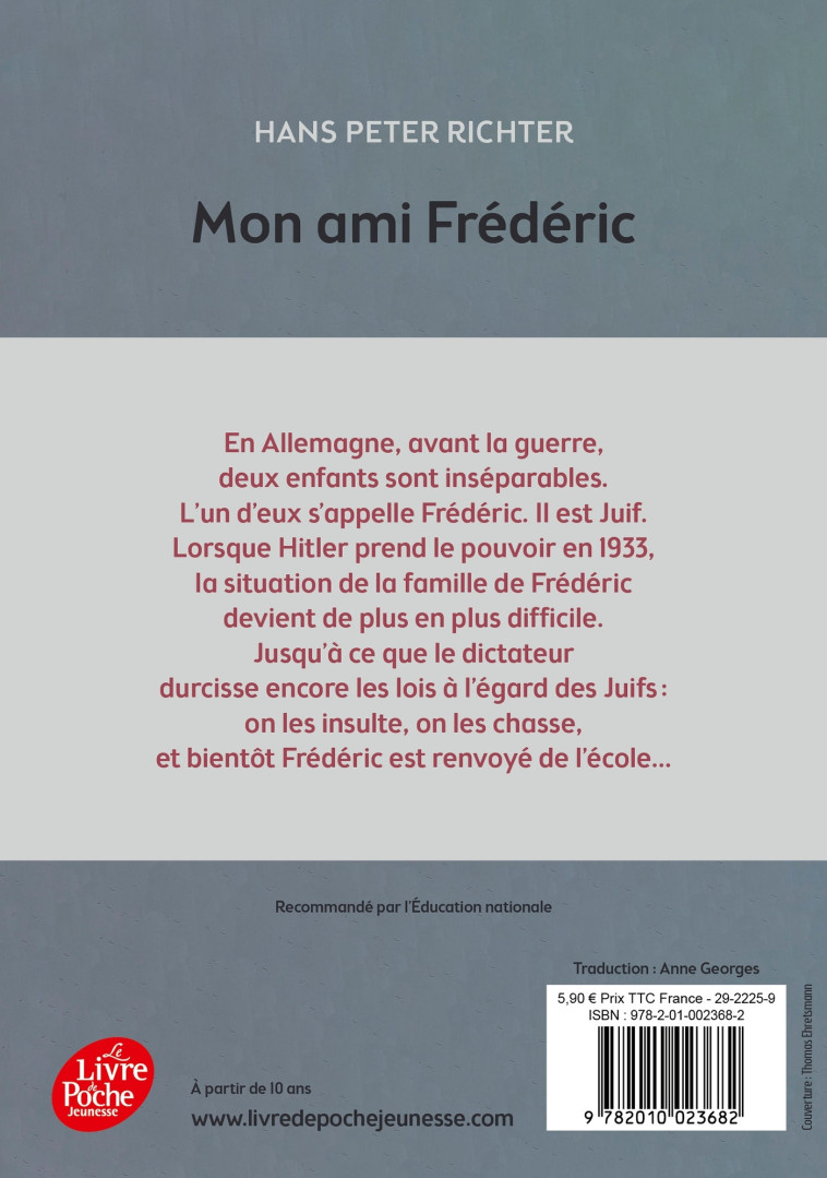 Mon ami Frédéric - Hans Peter Richter, Anne Georges, Thomas Ehretsmann - POCHE JEUNESSE