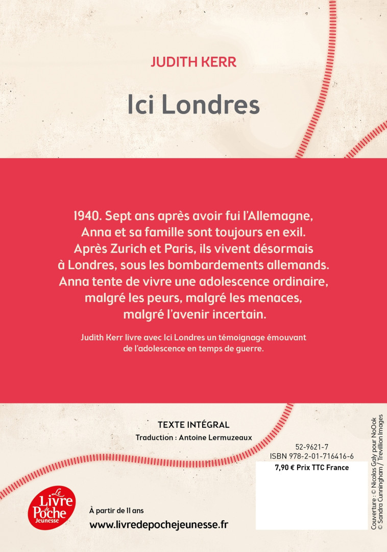 Ici Londres - Antoine Lermuzeaux, Judith Kerr - POCHE JEUNESSE