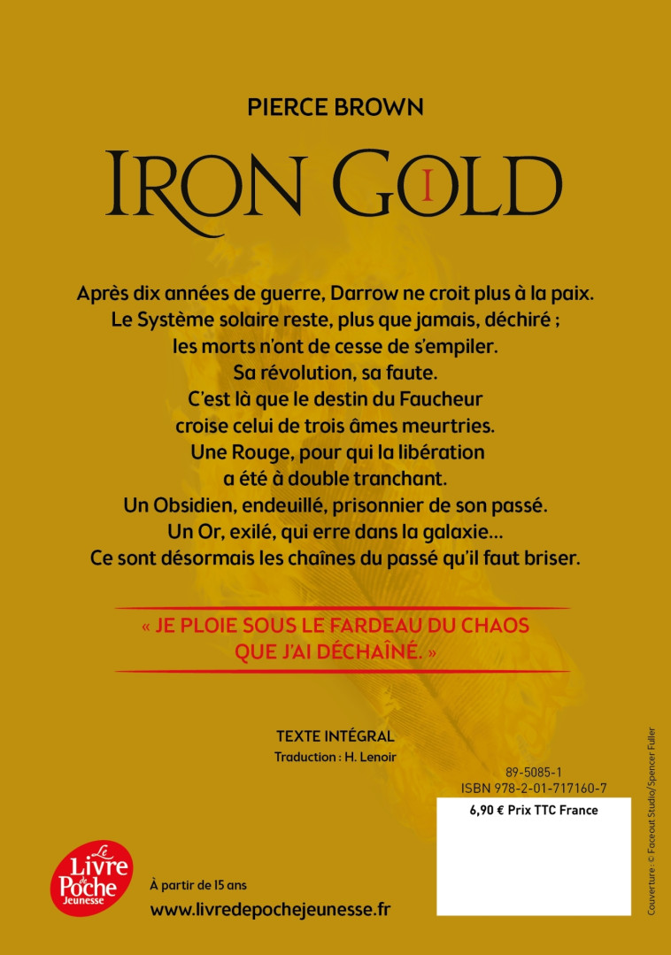 Red Rising - Livre 4 - Iron Gold - Partie 1 - H. Lenoir, Pierce Brown - POCHE JEUNESSE