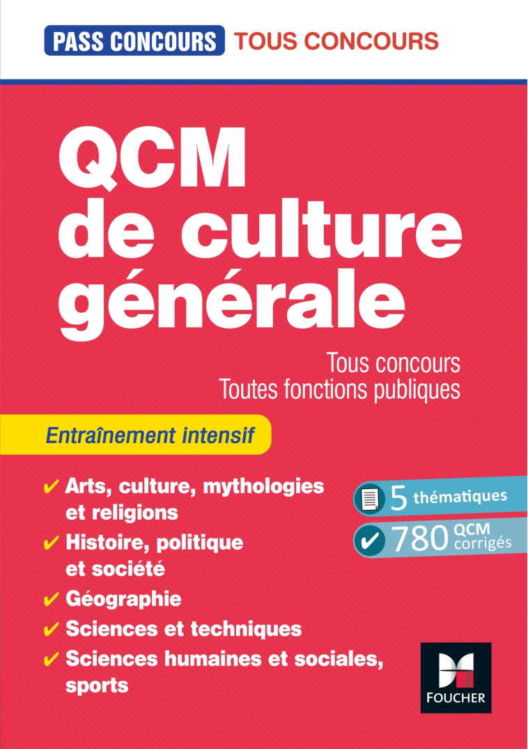 Pass'Concours - QCM de culture générale - Tous concours - 7e édition - Entraînement - Valérie Beal, Anne Ducastel - FOUCHER