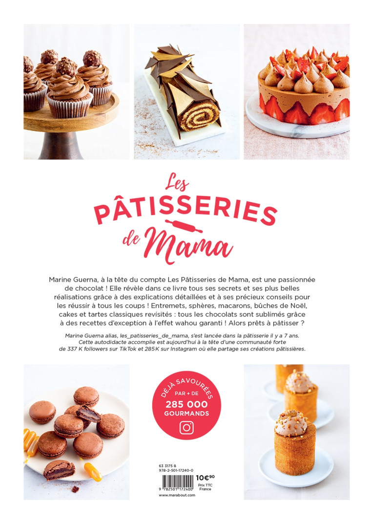 Les pâtisseries de Mama - Gâteaux au chocolat - Les pâtisseries de Mama Les pâtisseries de Mama, Marine Guerna - MARABOUT