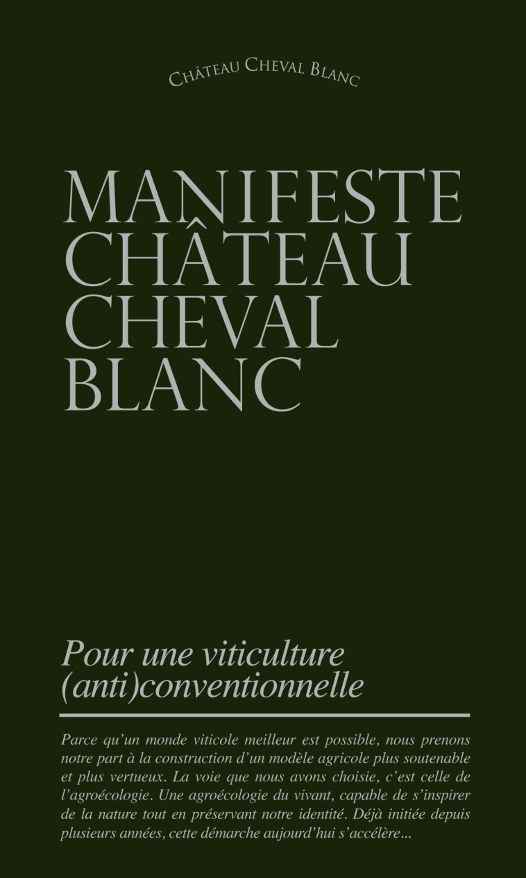 MANIFESTE CHÂTEAU CHEVAL BLANC - CHÂTEAU CHEVAL BLANC CHÂTEAU CHEVAL BLANC, Alain Canet, KONRAD SCHREIBER - SUD OUEST