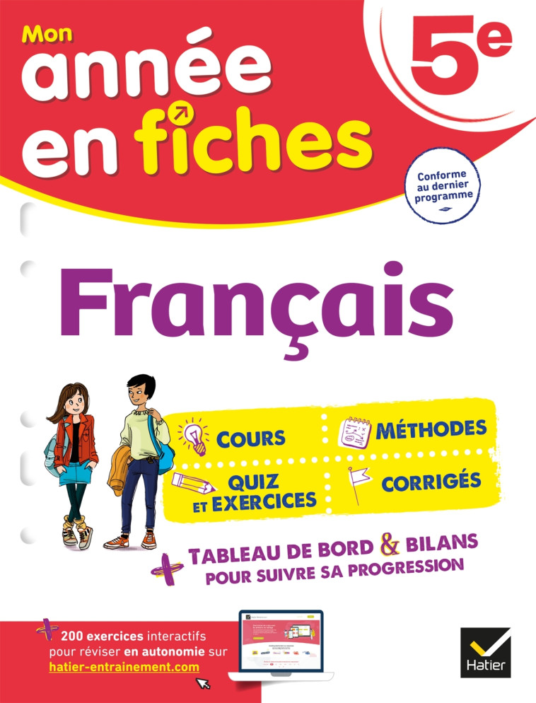 Français 5e (fiches de révision & exercices) - Malika Behlouli, Inès Corbet - HATIER