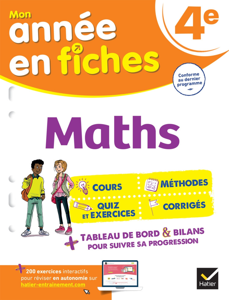 Maths 4e (fiches de révision & exercices) - Corinne De Reggi, Marie Brigitte Goiffon-Jacquemont, Sonia Quinton, Agnès Vellay-Candiago - HATIER