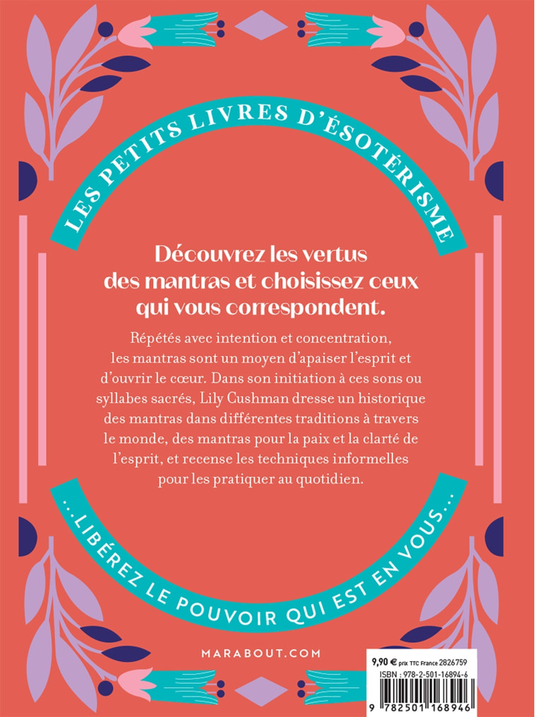 Les petits livres d'ésotérisme - Une initiations aux mantras - Lily Cushman - MARABOUT