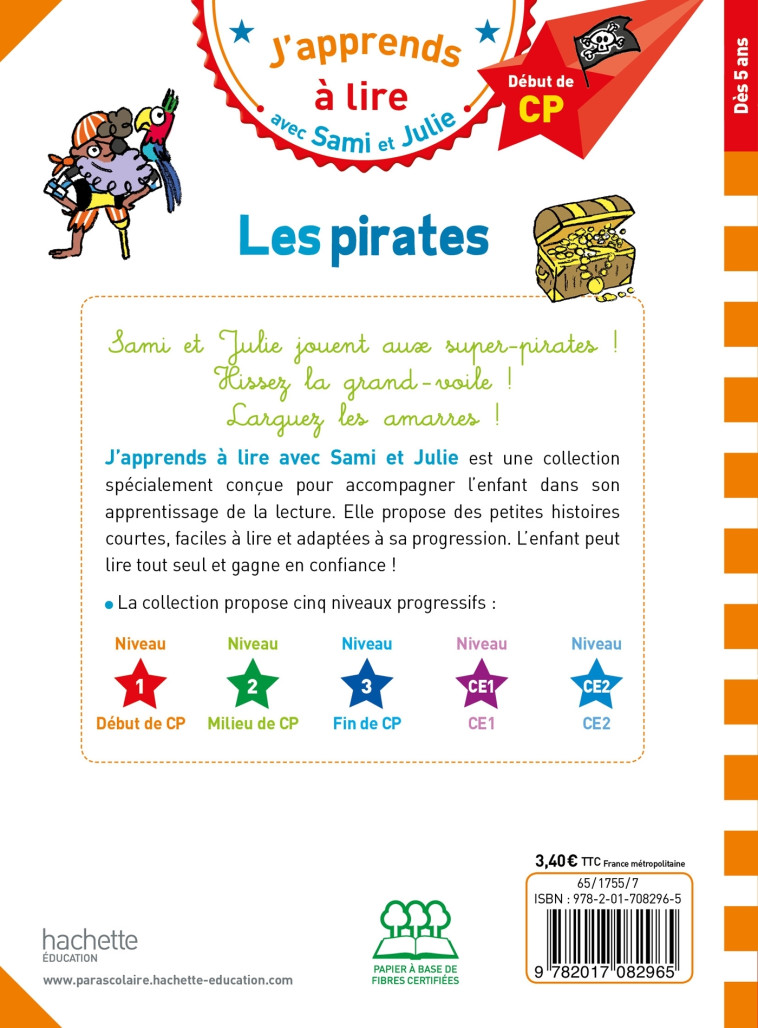 Sami et Julie CP Niveau 1 Les pirates - Laurence Lesbre, Thérèse Bonté - HACHETTE EDUC