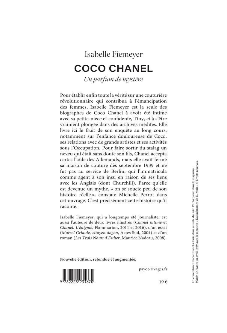 Coco Chanel - Isabelle Fiemeyer - PAYOT