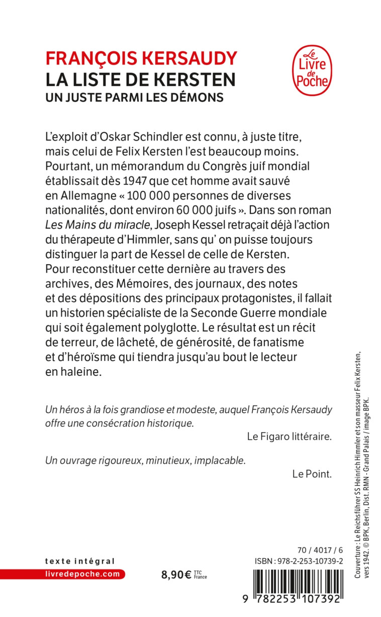 La liste de Kersten - François Kersaudy - LGF