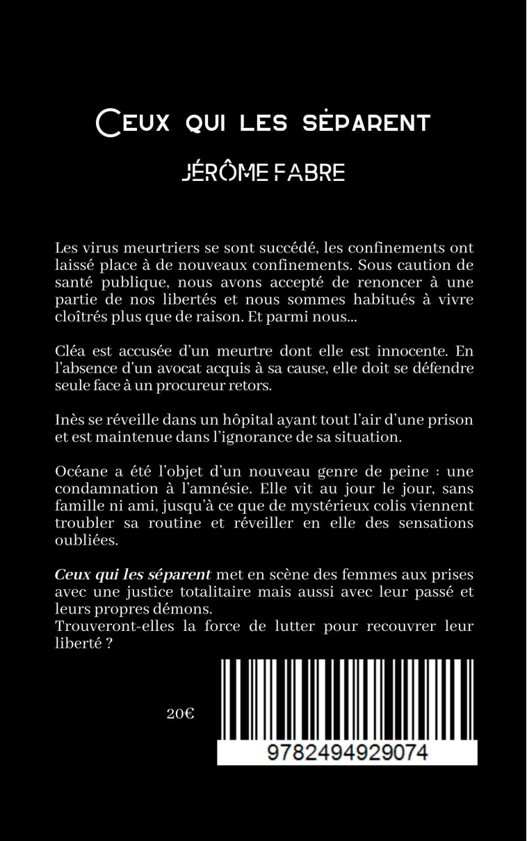 Ceux qui les séparent - Jérome Fabre - MVO EDITIONS