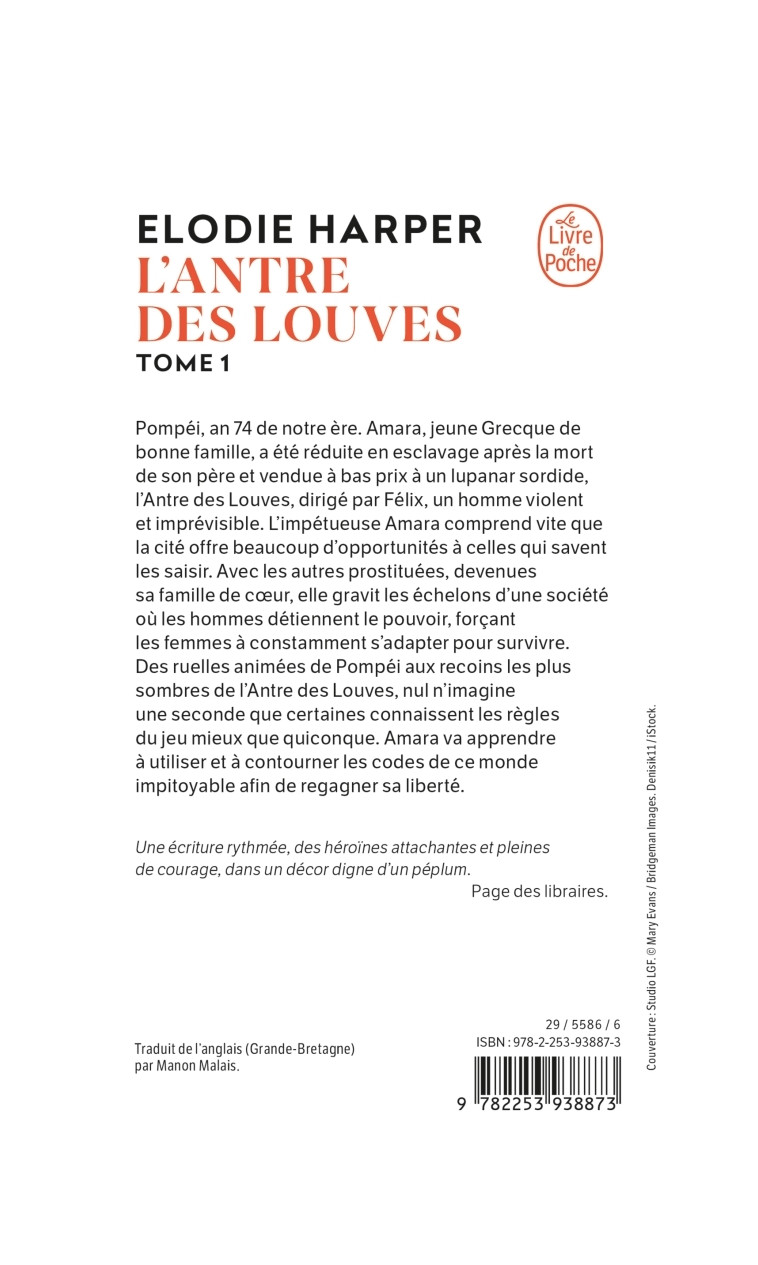 L'Antre des louves - Elodie Harper - LGF