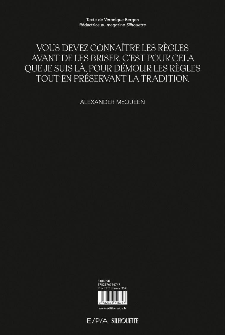 Alexander McQueen - Silhouette Silhouette,  Silhouette, Véronique Bergen - EPA