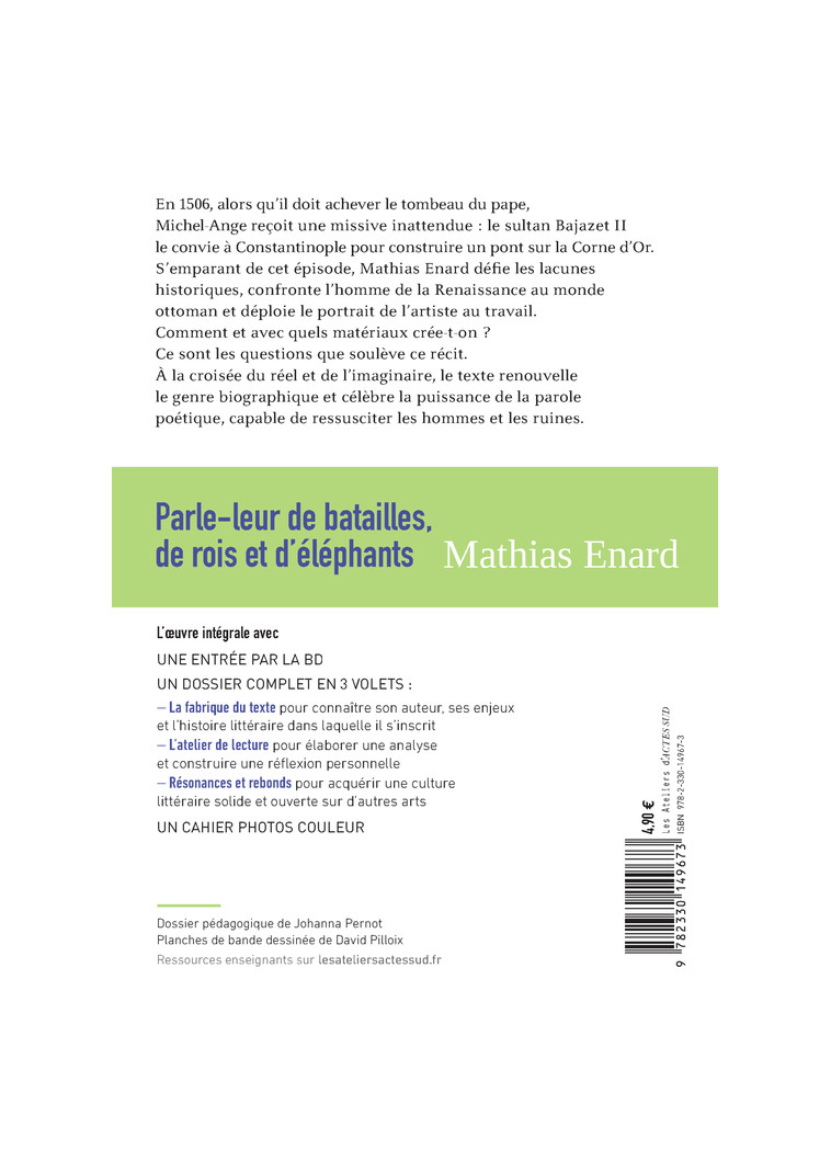 Parle-leur de batailles, de rois et d'éléphants - Mathias Énard, David Pilloix, Johanna Pernot - ACTES SUD