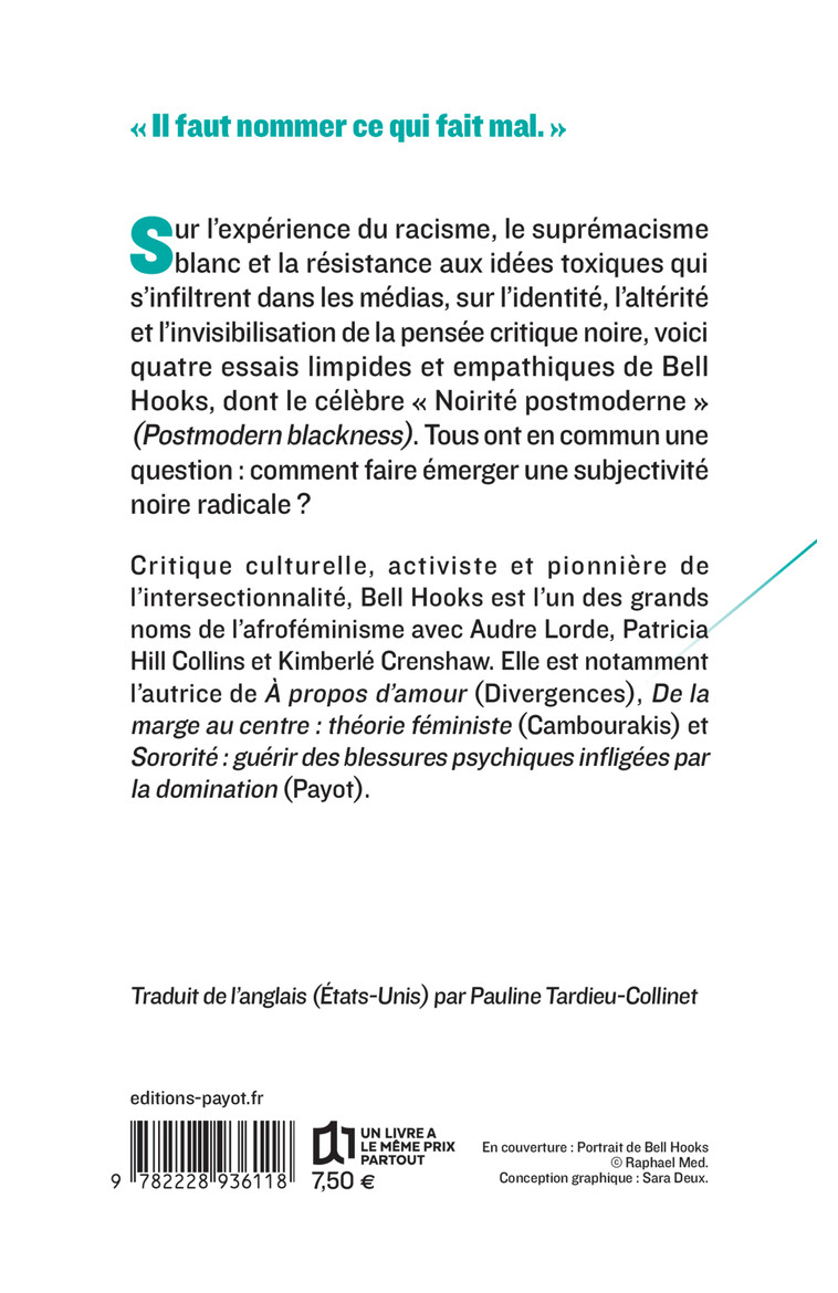 Blackness -  XXX /HOOKS BELL, Bell Hooks, Pauline Tardieu-collinet - PAYOT