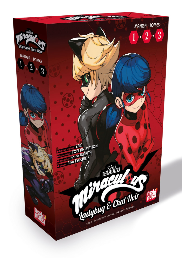 Coffret Miraculous T01 à T03 - XXX - NOBI NOBI