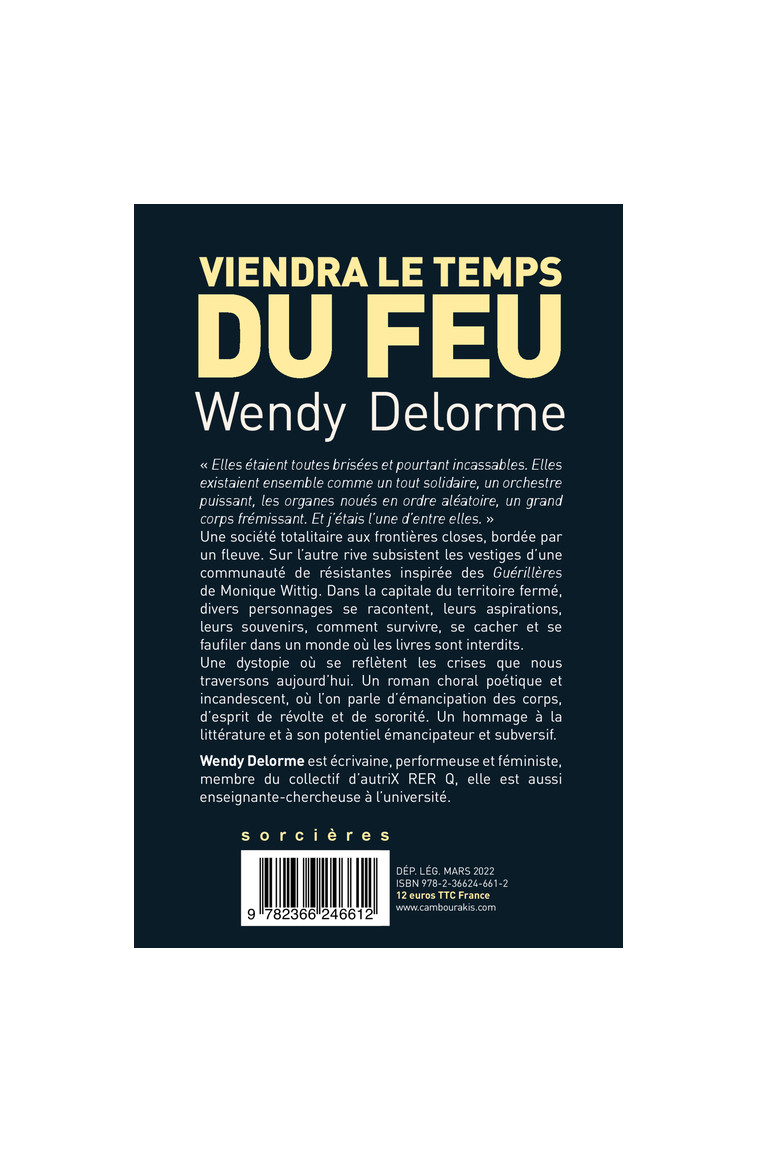 Viendra le temps du feu (poche) - Wendy Delorme, Karine Rougier, Wendy Delorme, Karine Rougier - CAMBOURAKIS