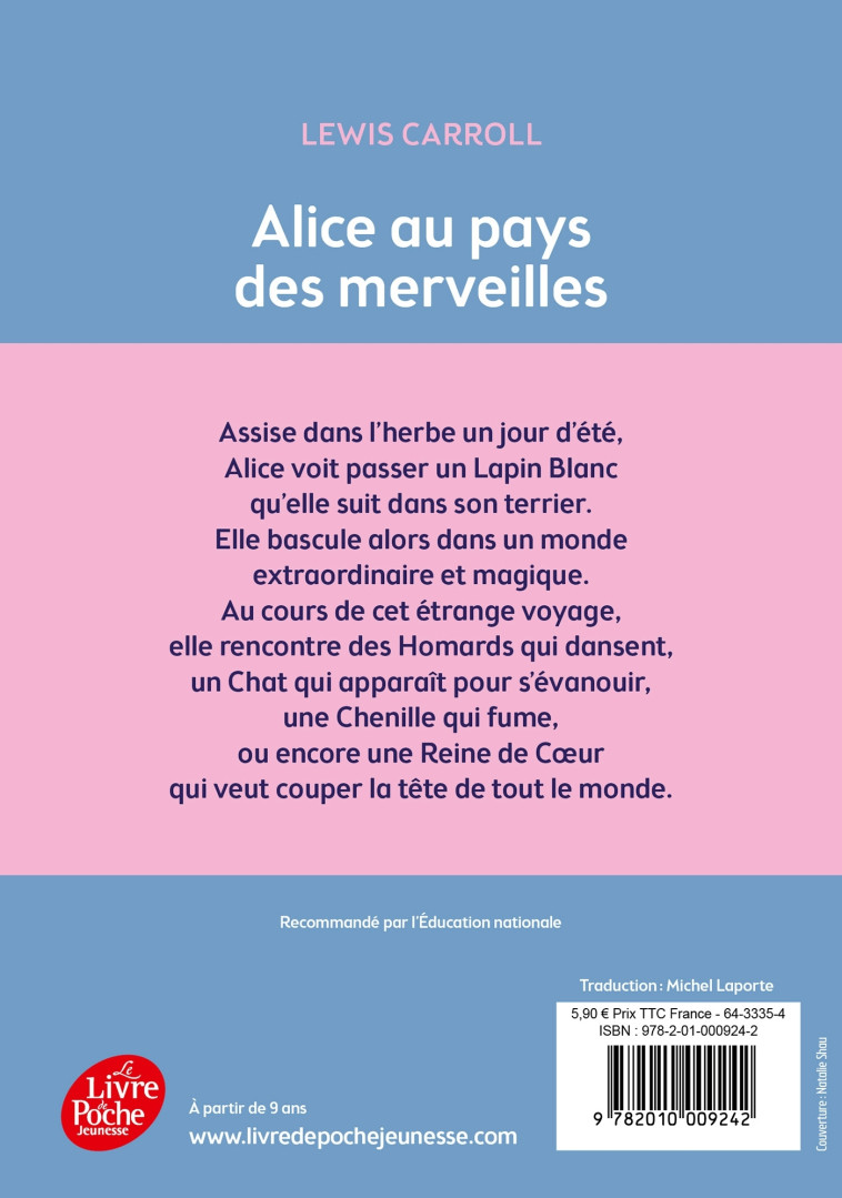 Alice au pays des merveilles - Texte intégral - Lewis Carroll - POCHE JEUNESSE