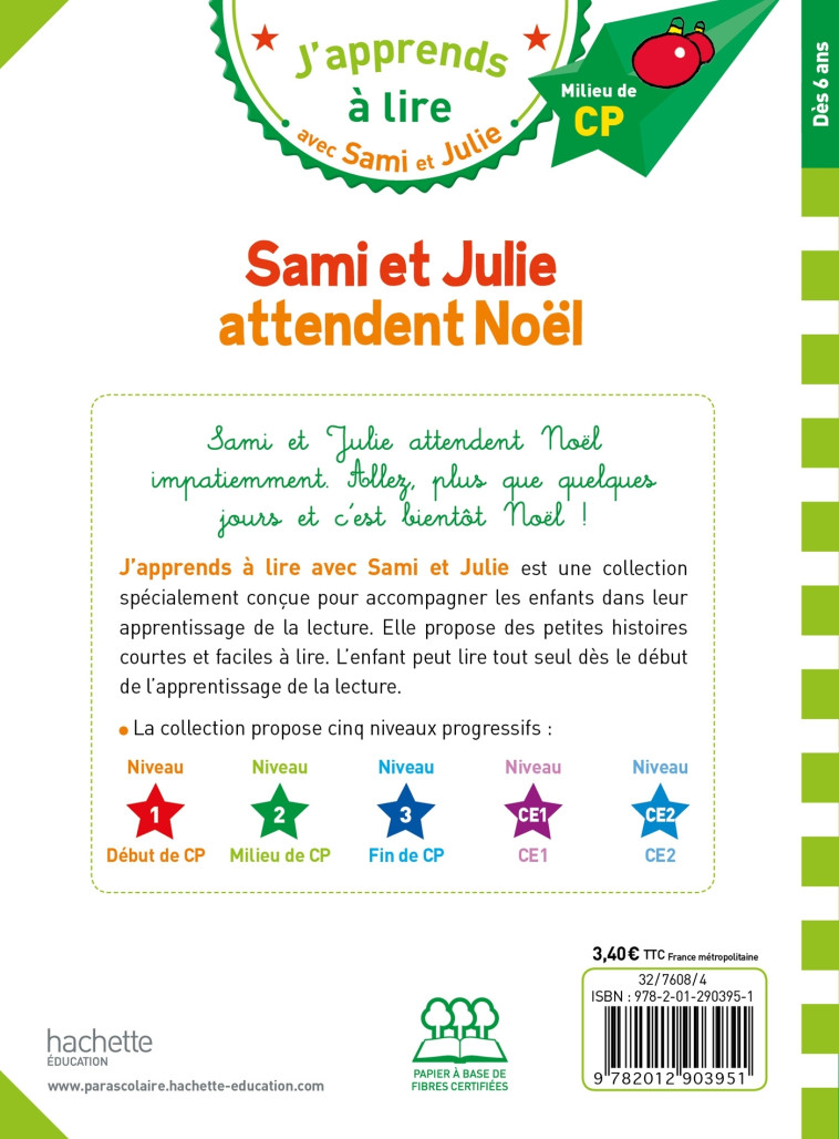 Sami et Julie CP Niveau 2 Sami et Julie attendent Noël - Thérèse Bonté - HACHETTE EDUC