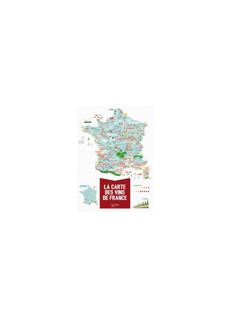 La carte des vins de France - Melody Denturck - HACHETTE PRAT