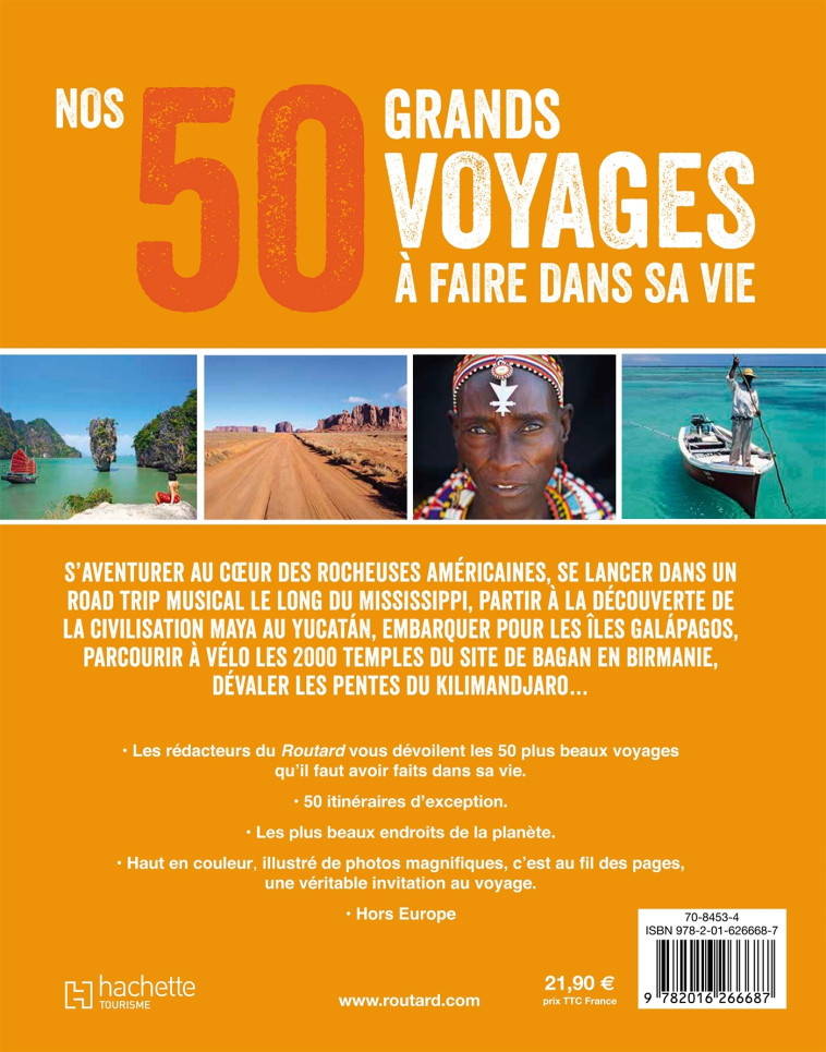 Nos  50 grands voyages à faire dans sa vie -   - HACHETTE TOURI