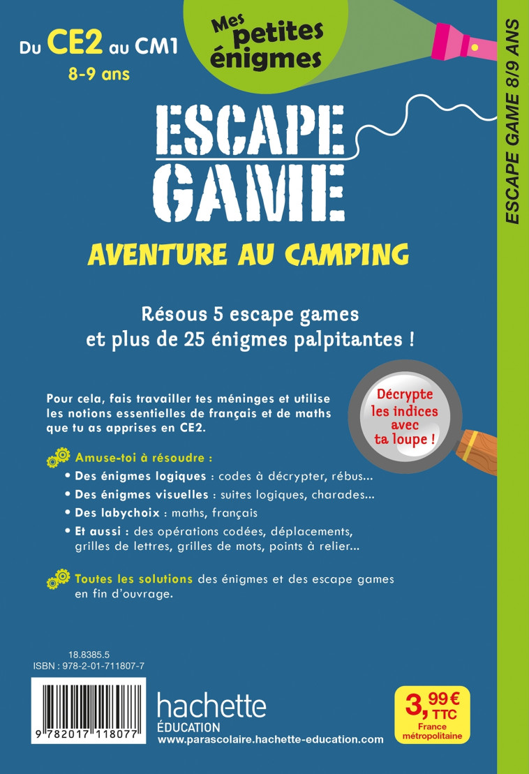 Escape game du CE2 au CM1 - Charlotte Leroy-Jouenne - HACHETTE EDUC