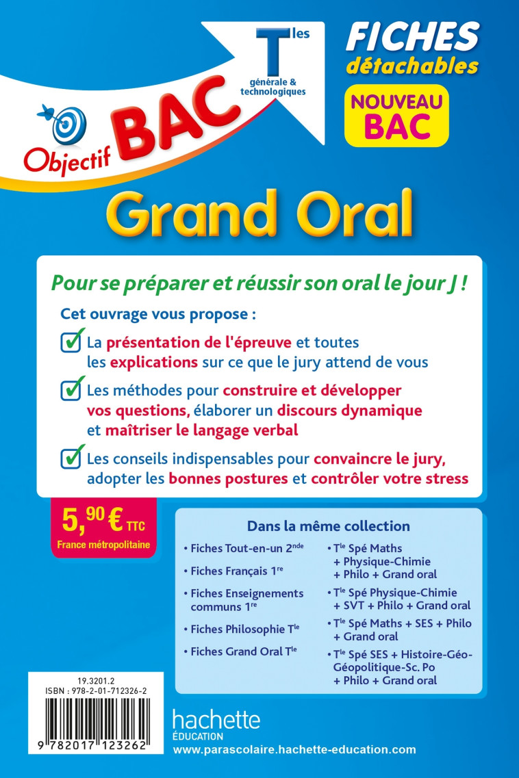 Objectif BAC Fiches Le Grand oral du BAC Tle - Isabelle Lisle - HACHETTE EDUC