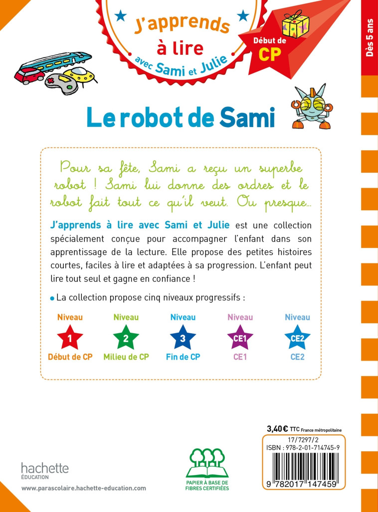 Sami et Julie CP Niveau 1 Le robot de Sami - Thérèse Bonté - HACHETTE EDUC