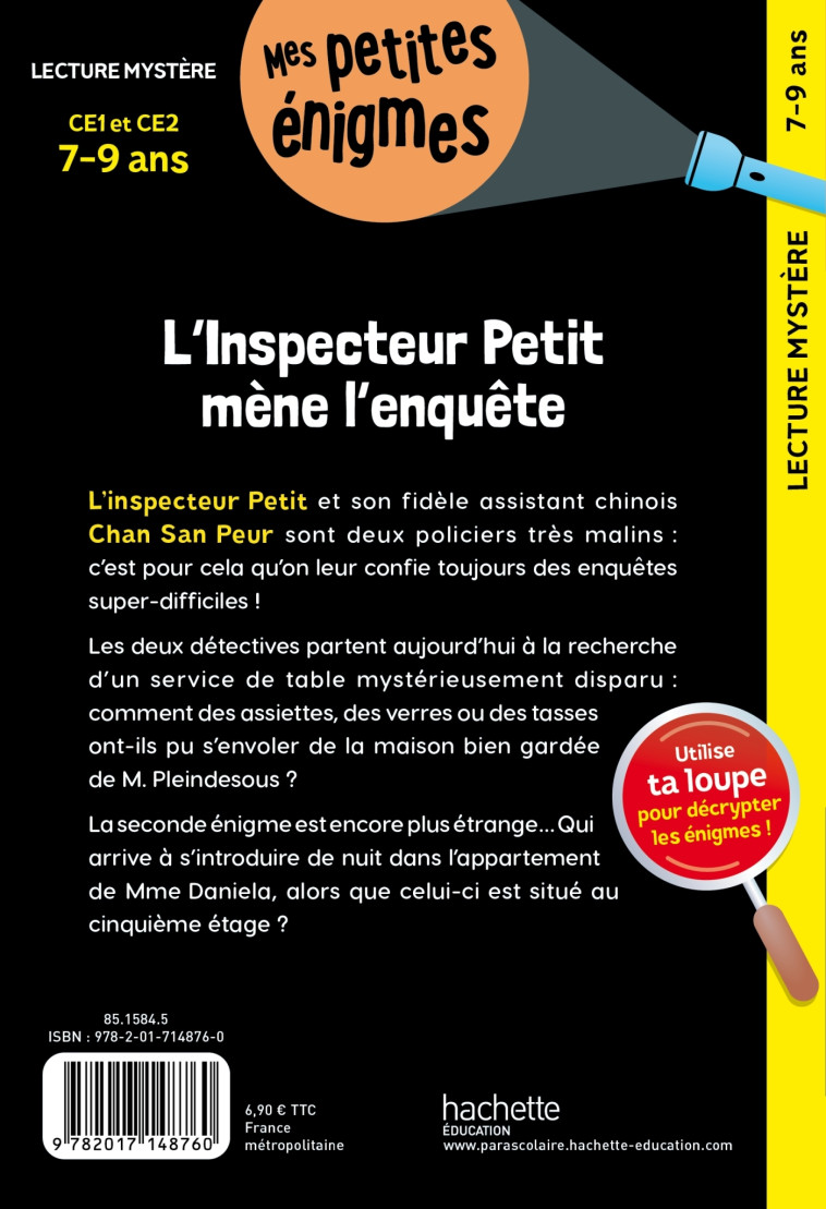 L'inspecteur Petit mène l'enquête - CE1 et CE2 - Cahier de vacances 2024 -  COLLECTF - HACHETTE EDUC