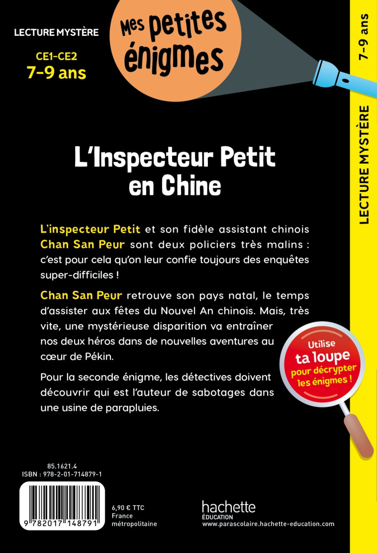 L'inspecteur Petit en Chine - CE1 et CE2 - Cahier de vacances 2024 -   - HACHETTE EDUC