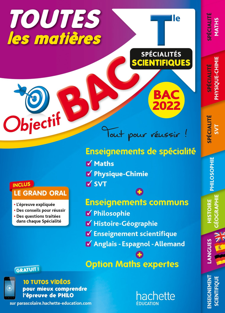 Objectif Bac Toutes les matières Term Spécialités scientifiques BAC 2022 - Philippe Rousseau - HACHETTE EDUC