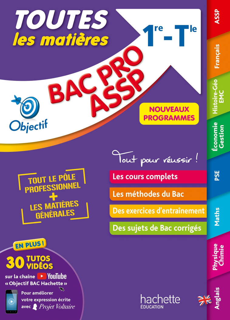 Objectif BAC PRO ASSP (1re et Term) -  Toutes les matières BAC 2024 - Jérémie Garcio - HACHETTE EDUC