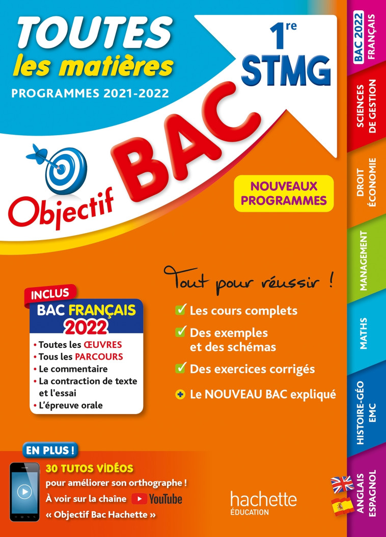 Objectif Bac - 1re STMG Toutes les matières, BAC 2022 - Catherine Duffau - HACHETTE EDUC