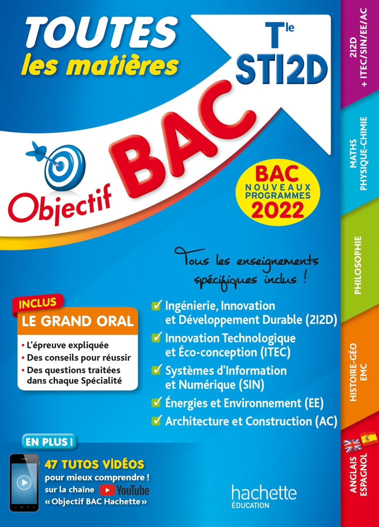 Objectif Bac - Term STI2D Toutes les matières, BAC 2022 - Fethi Benguella - HACHETTE EDUC