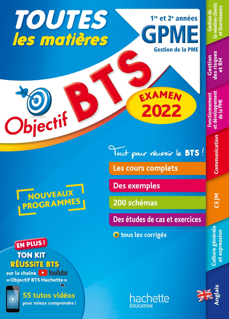 Objectif BTS GPME (1re et 2e années) Toutes les matières - Examen 2022 - Jacqueline Thédié - HACHETTE EDUC