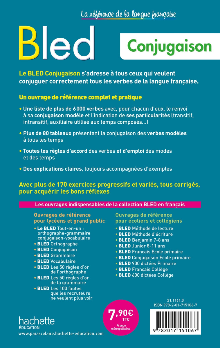 Bled Conjugaison - Daniel Berlion - HACHETTE EDUC